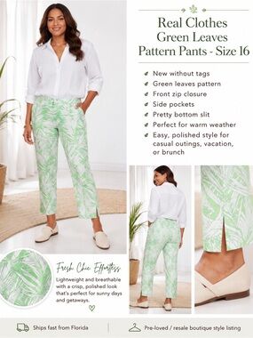 Plus size Summer Ankle Pants  - Size 16